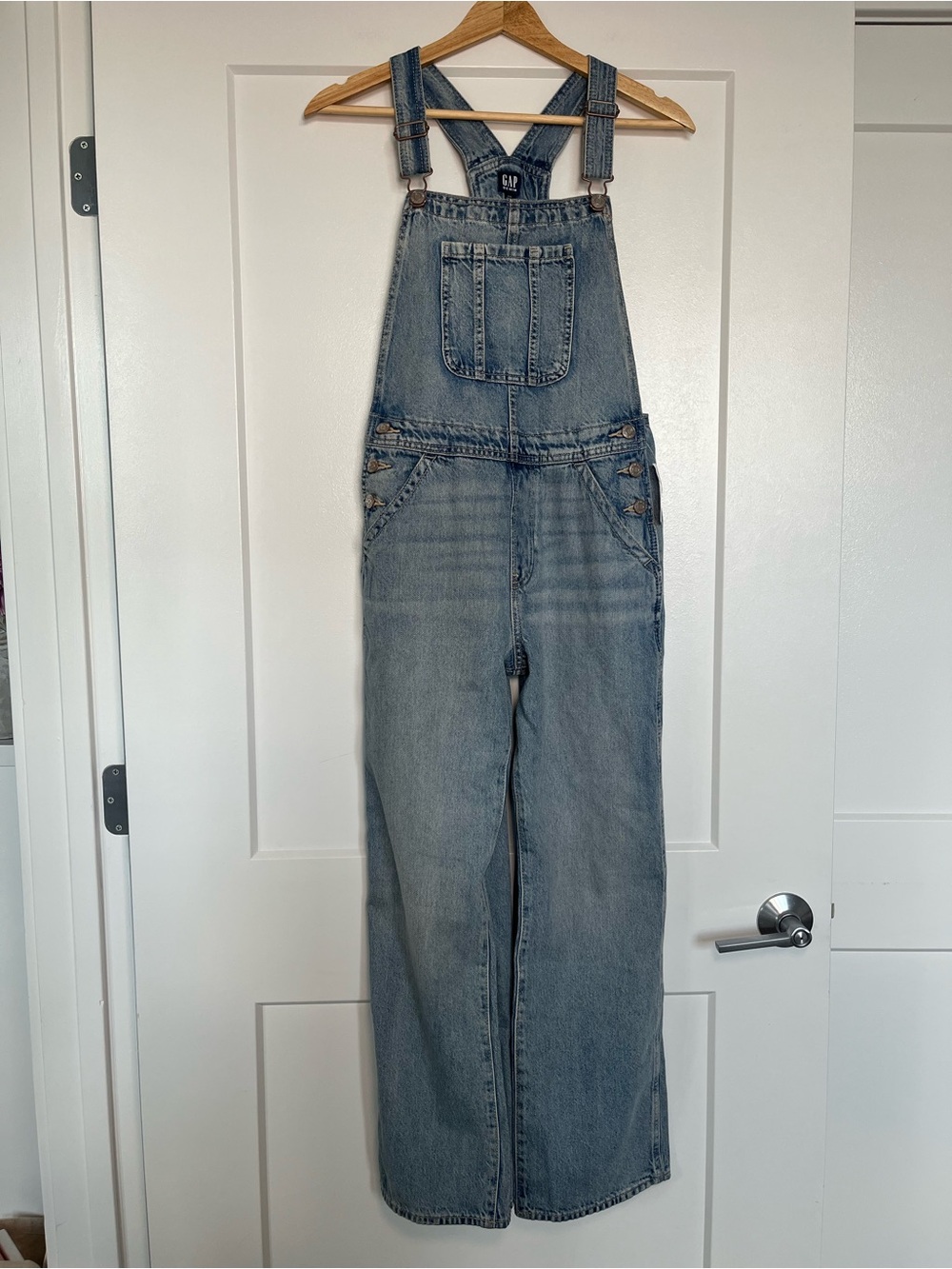 GAP Denim Light Wash Wide Leg Overalls NWT XXL 14/16